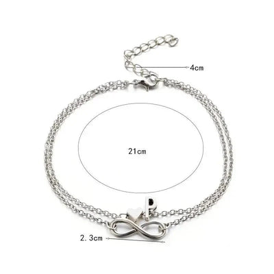 Buchstaben Anhänger Ketten-Initials Fußkettchen